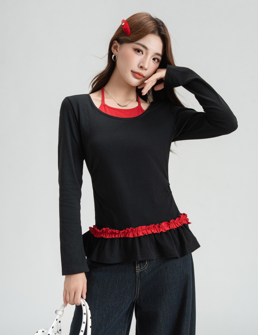 Ballet bottoming shirt enticement T-shirt for women