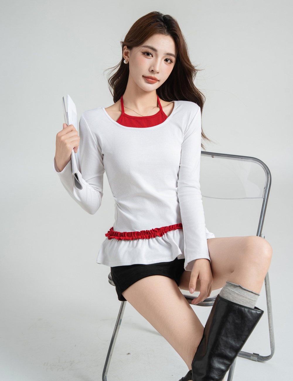 Ballet bottoming shirt enticement T-shirt for women