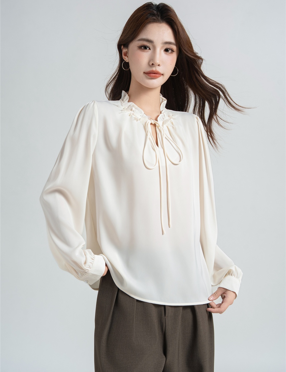Tender profession shirt France style long sleeve tops