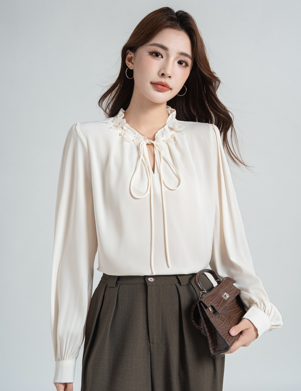 Tender profession shirt France style long sleeve tops