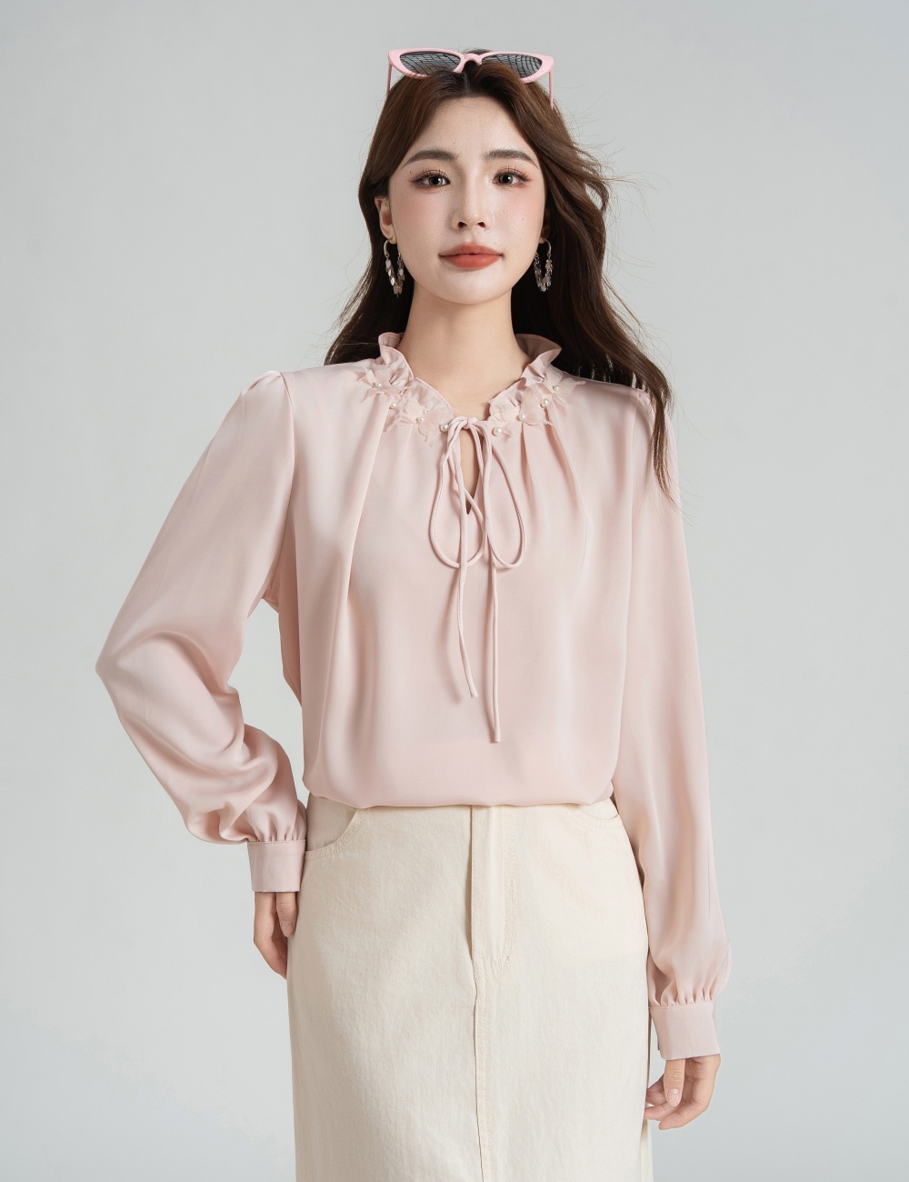 Tender profession shirt France style long sleeve tops
