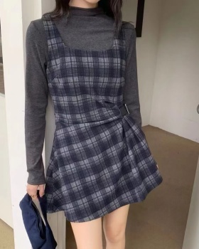 Autumn bottoming shirt niche dress 2pcs set for women