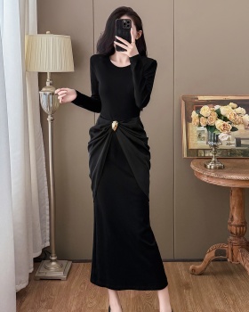 Ladies temperament large yard light luxury dress