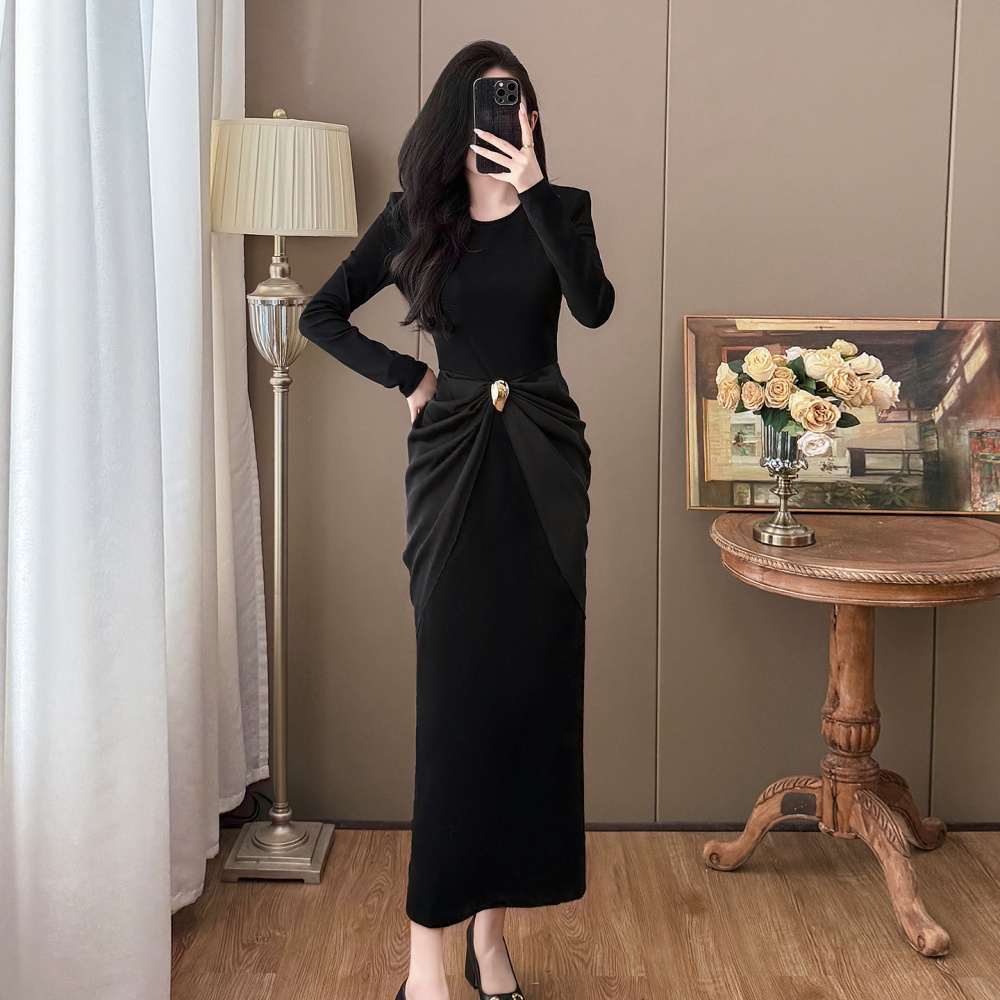 Ladies temperament large yard light luxury dress