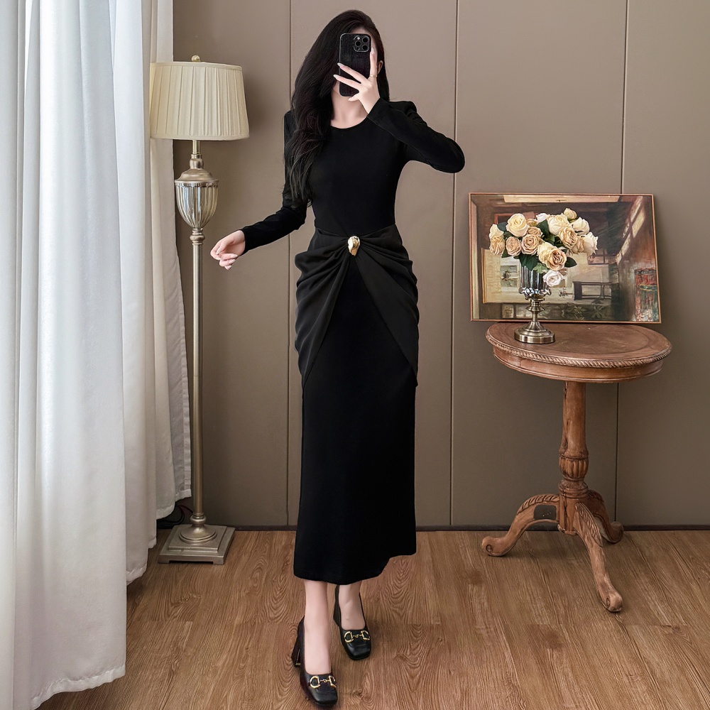 Ladies temperament large yard light luxury dress