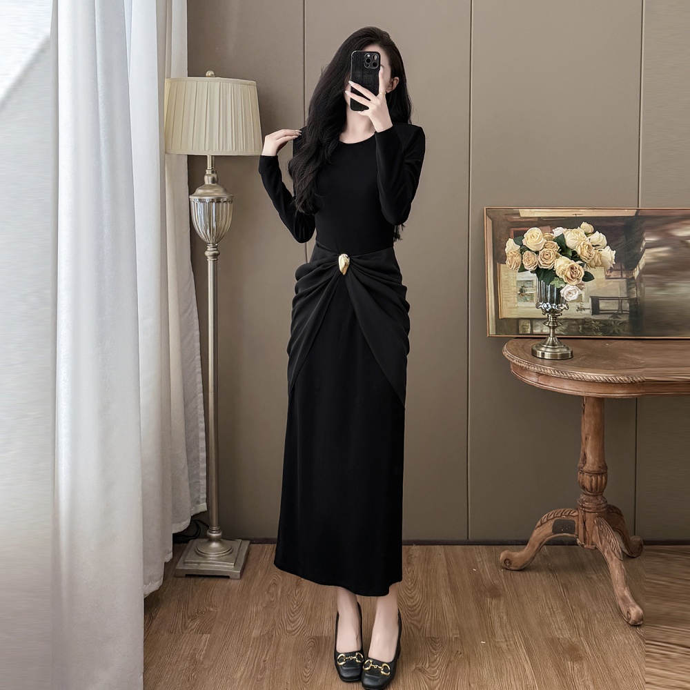 Ladies temperament large yard light luxury dress