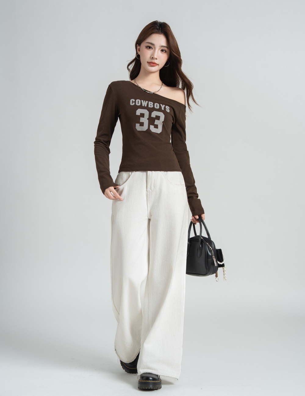 All-match strapless tops fashion T-shirt for women