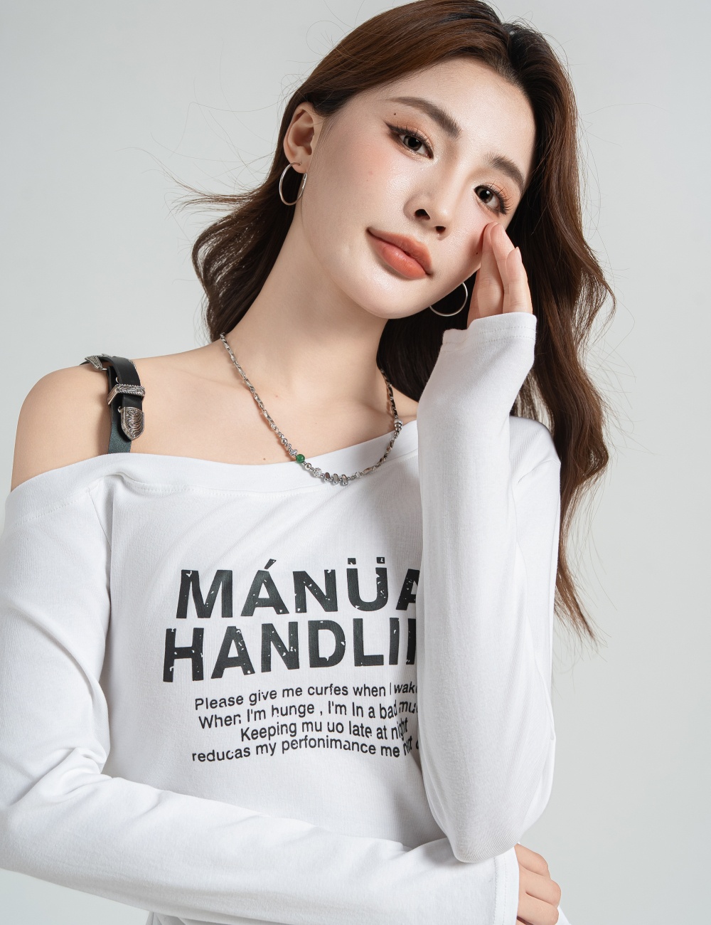Slim long sleeve T-shirt fashion tops for women