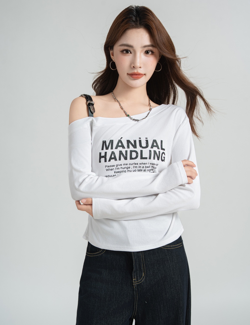 Slim long sleeve T-shirt fashion tops for women