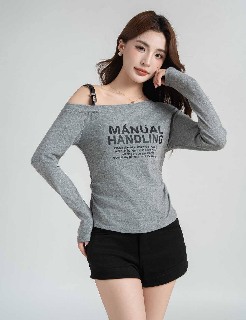 Slim long sleeve T-shirt fashion tops for women