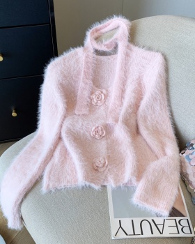Sweet imitation of mink velvet tops soft scarves
