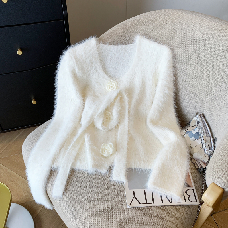 Sweet imitation of mink velvet tops soft scarves
