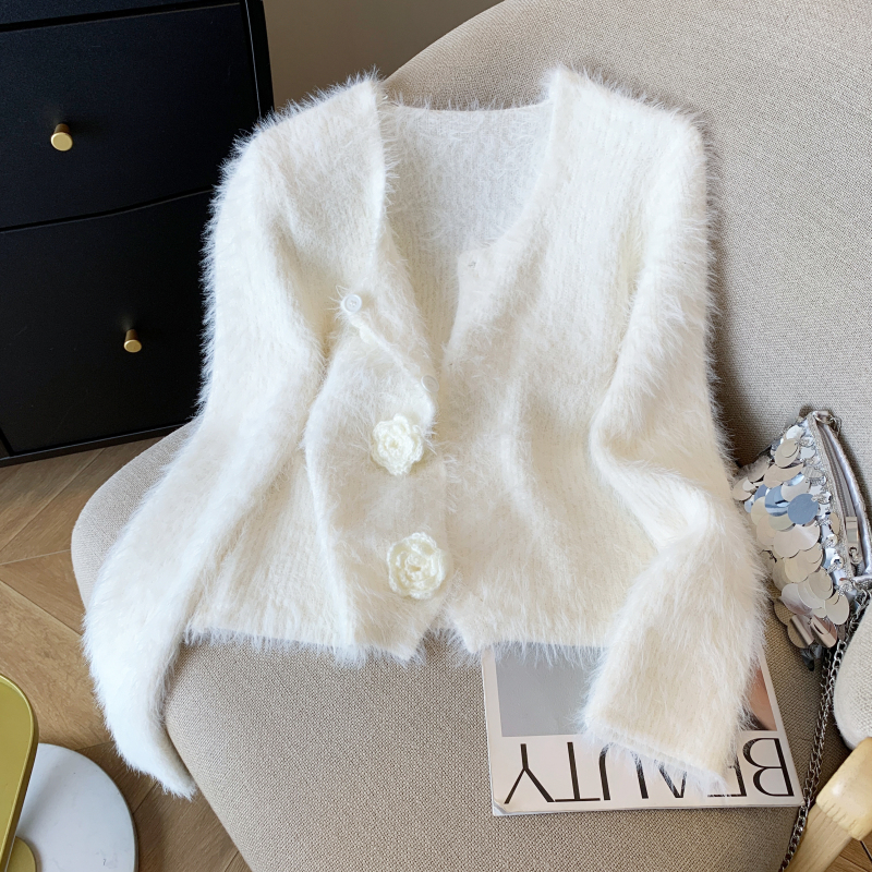 Sweet imitation of mink velvet tops soft scarves