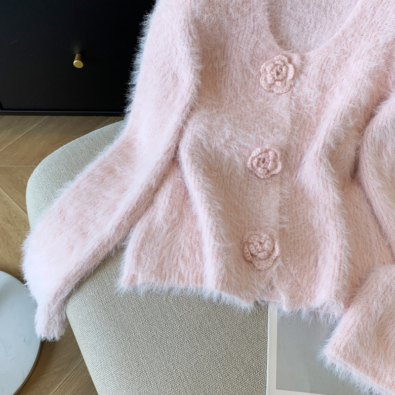 Sweet imitation of mink velvet tops soft scarves