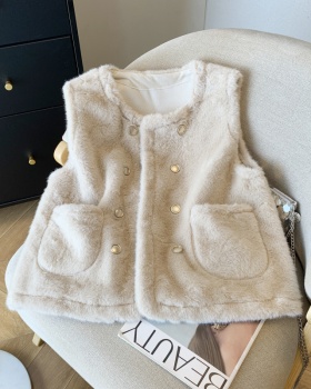 Thick sleeveless waistcoat thermal coat for women