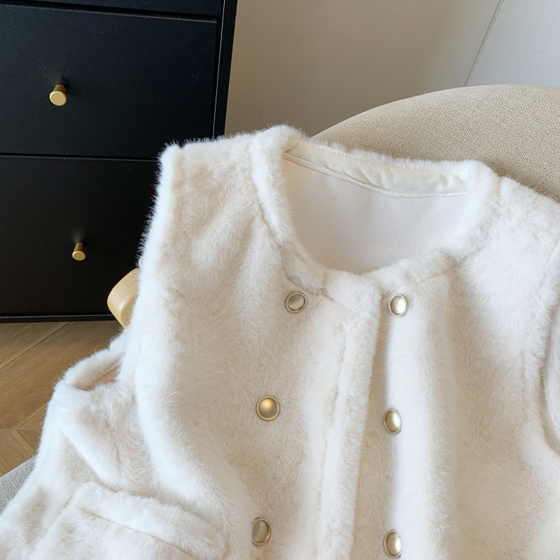 Thick sleeveless waistcoat thermal coat for women