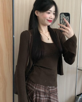 Korean style sweater autumn vest 2pcs set for women
