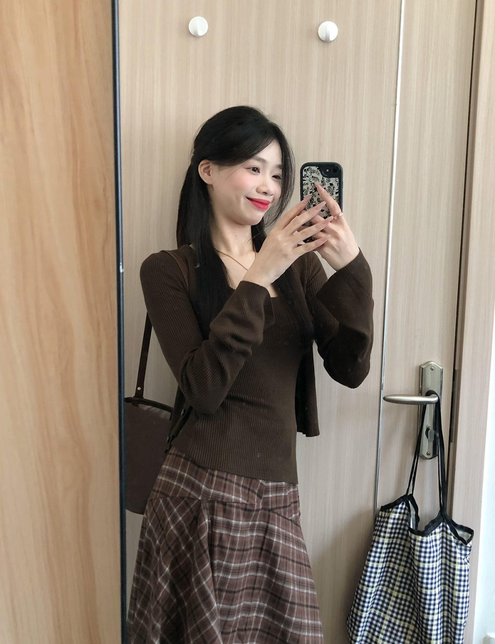 Korean style sweater autumn vest 2pcs set for women