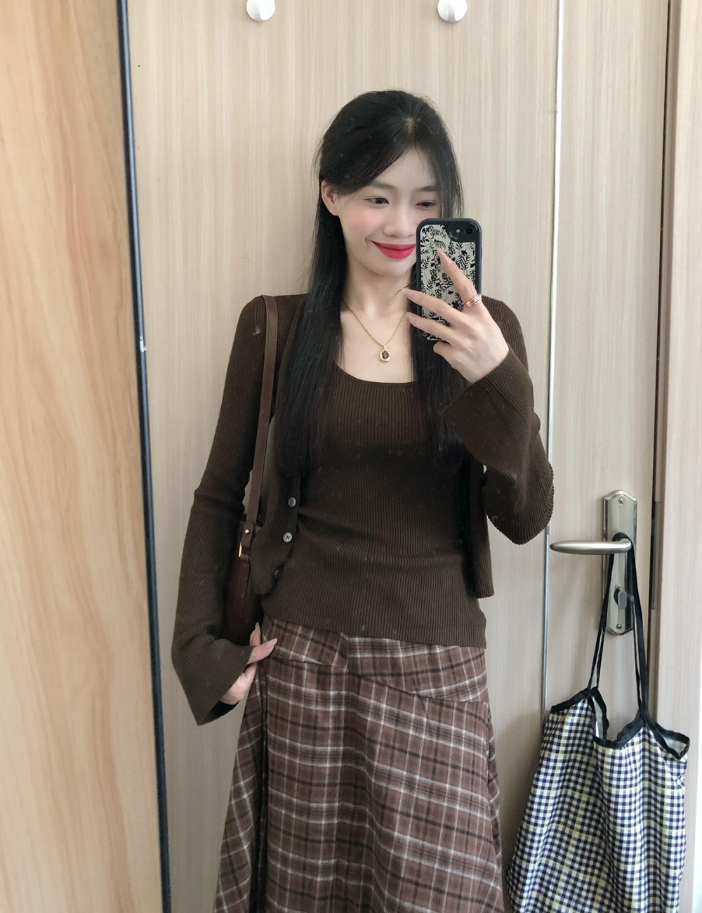 Korean style sweater autumn vest 2pcs set for women