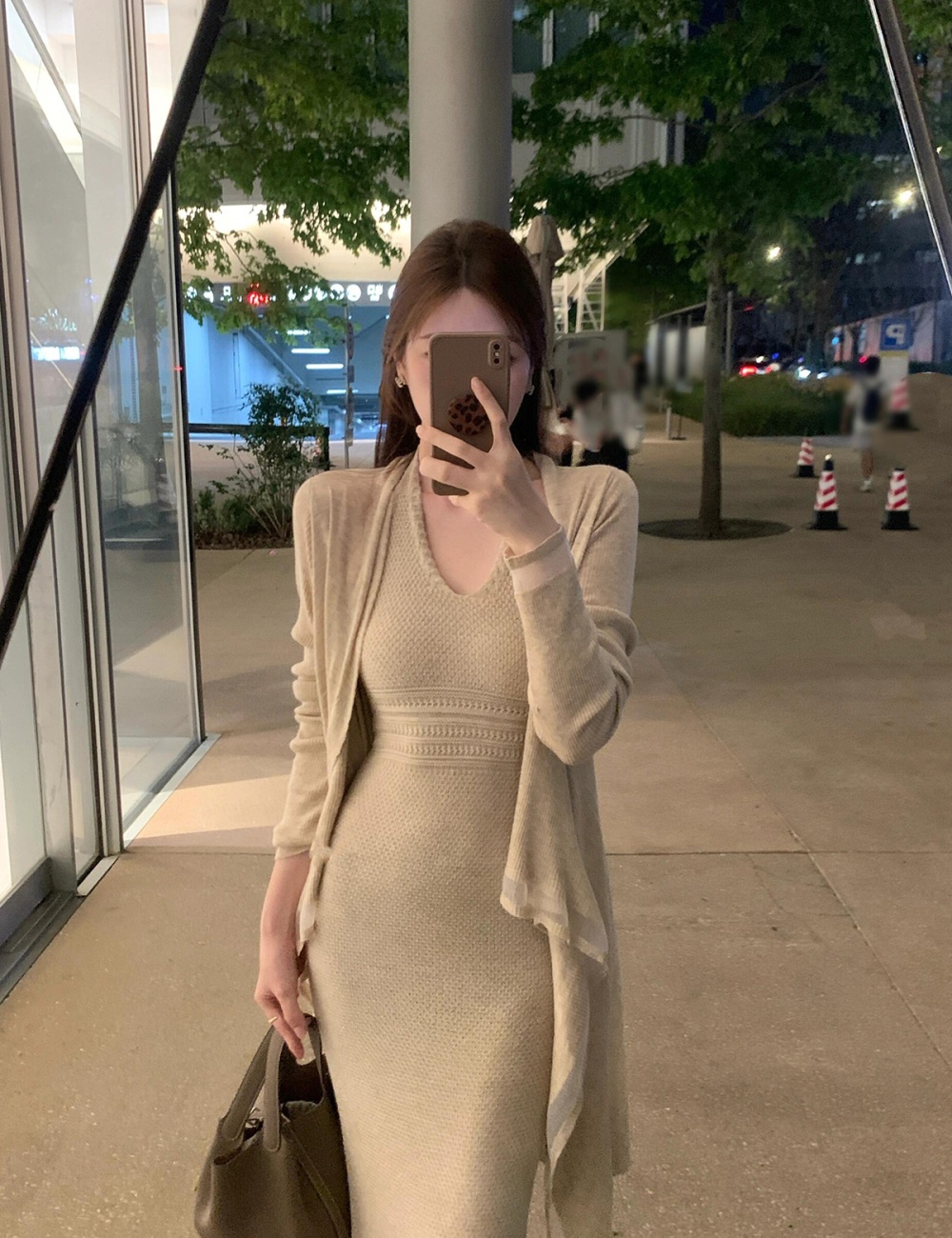 Temperament dress halter long dress a set