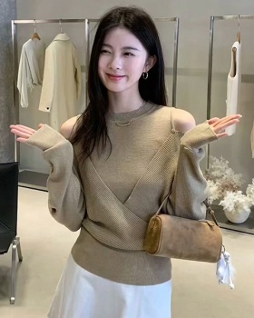 Knitted strapless slim tops