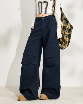 White foot mouth wide leg pants high waist autumn jeans
