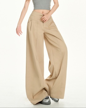Lengthen mopping long pants khaki casual pants for women
