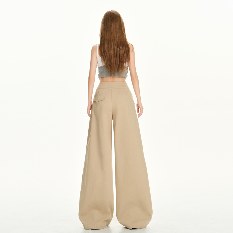 Lengthen mopping long pants khaki casual pants for women