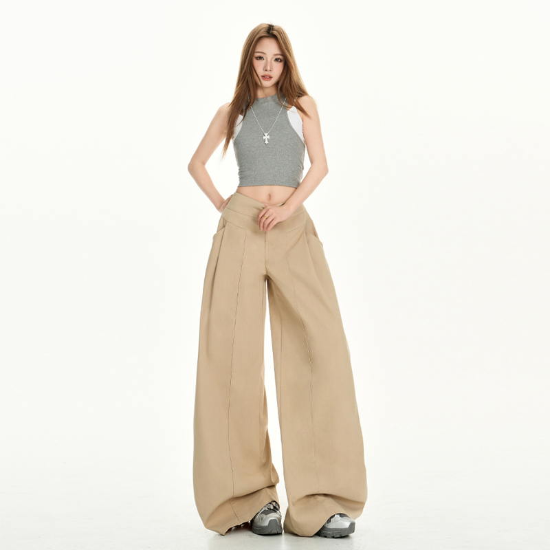Lengthen mopping long pants khaki casual pants for women