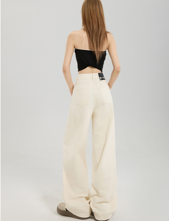 Line high waist pants all-match jeans for women