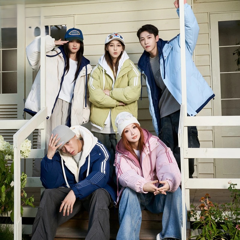 Cold loose thermal winter Pseudo-two cotton coat