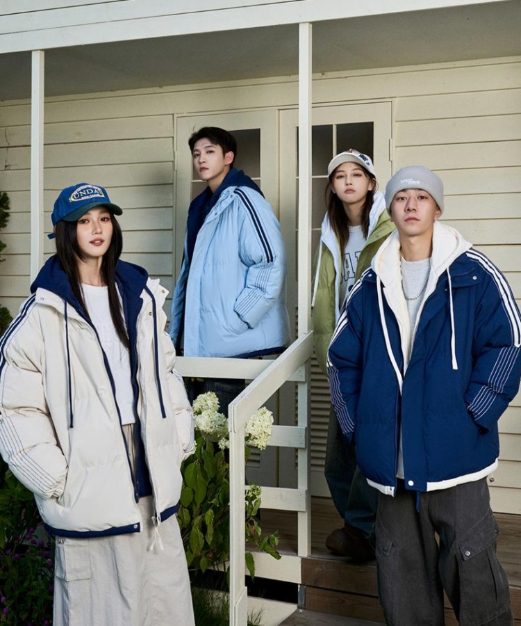 Cold loose thermal winter Pseudo-two cotton coat