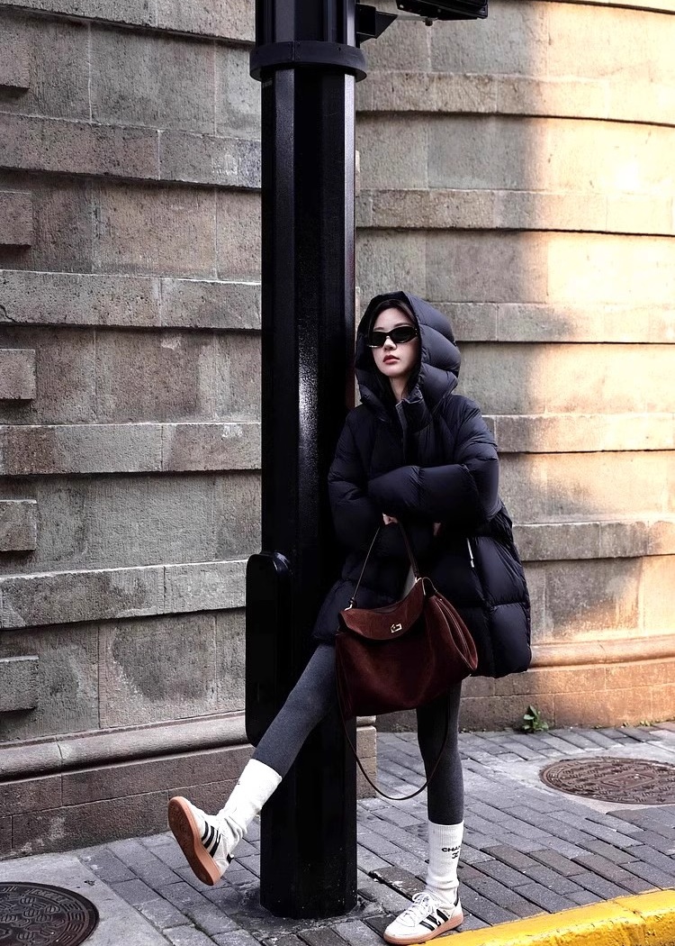 Ultralight long winter down cotton coat