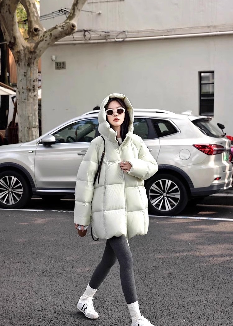 Ultralight long winter down cotton coat