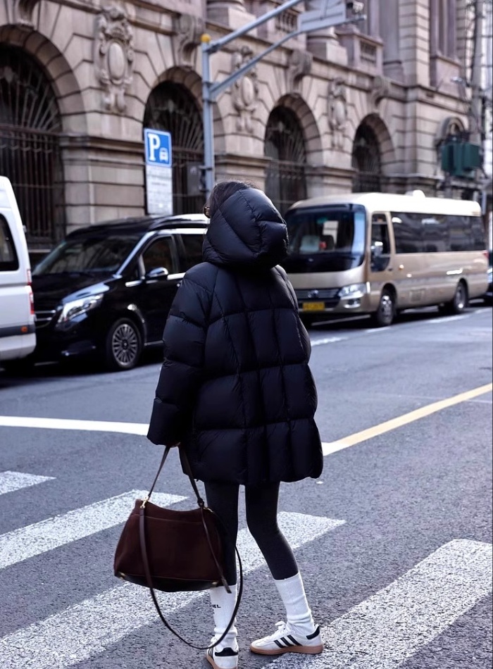 Ultralight long winter down cotton coat