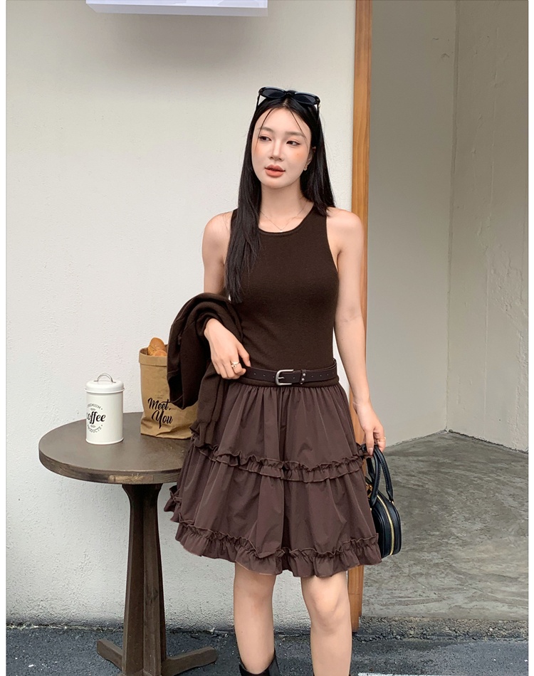 Long sleeve autumn and winter coat short cardigan a set