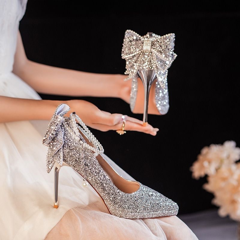 Pointed fine-root spring and autumn high-heeled shoes