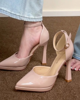 Summer sexy shoes black thick platform for women