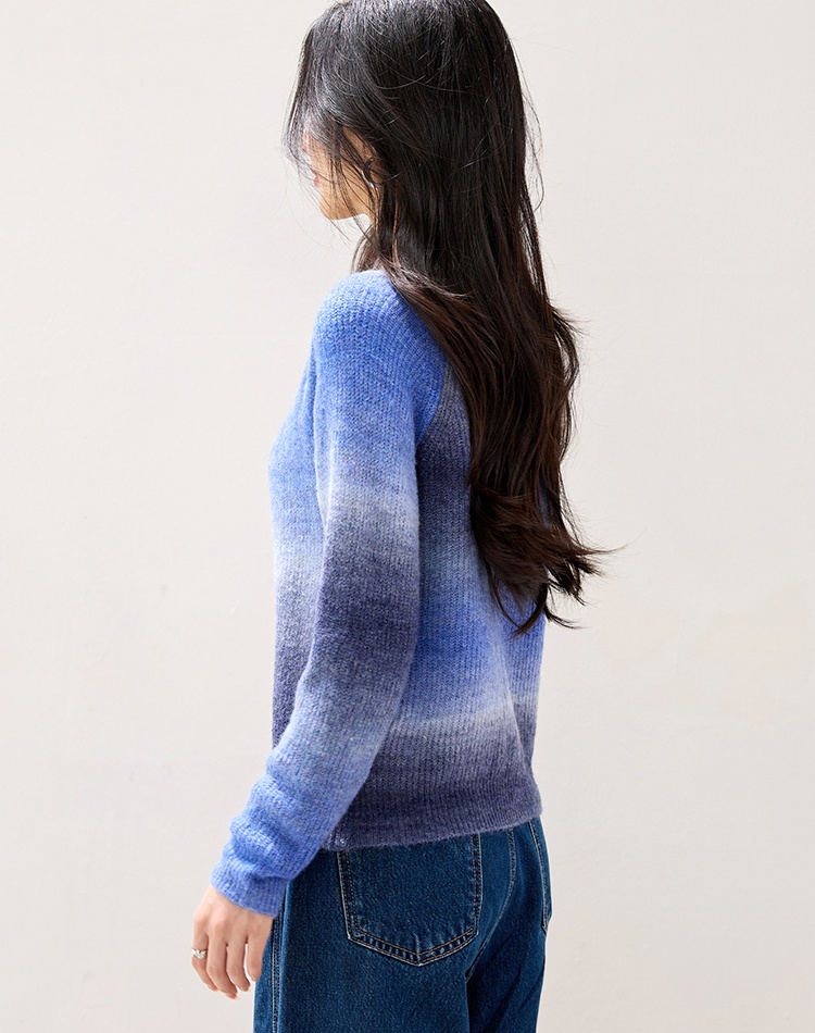 Blooming mixed colors cardigan lazy autumn sweater for women