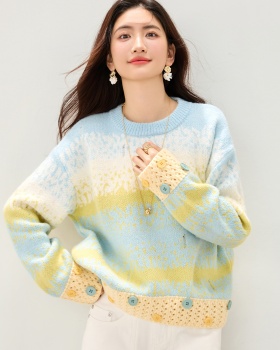 Fashionable style autumn and winter mohair lazy sweater for women