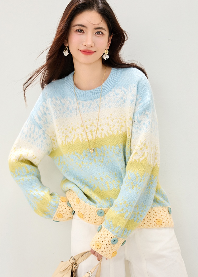 Fashionable style autumn and winter mohair lazy sweater for women