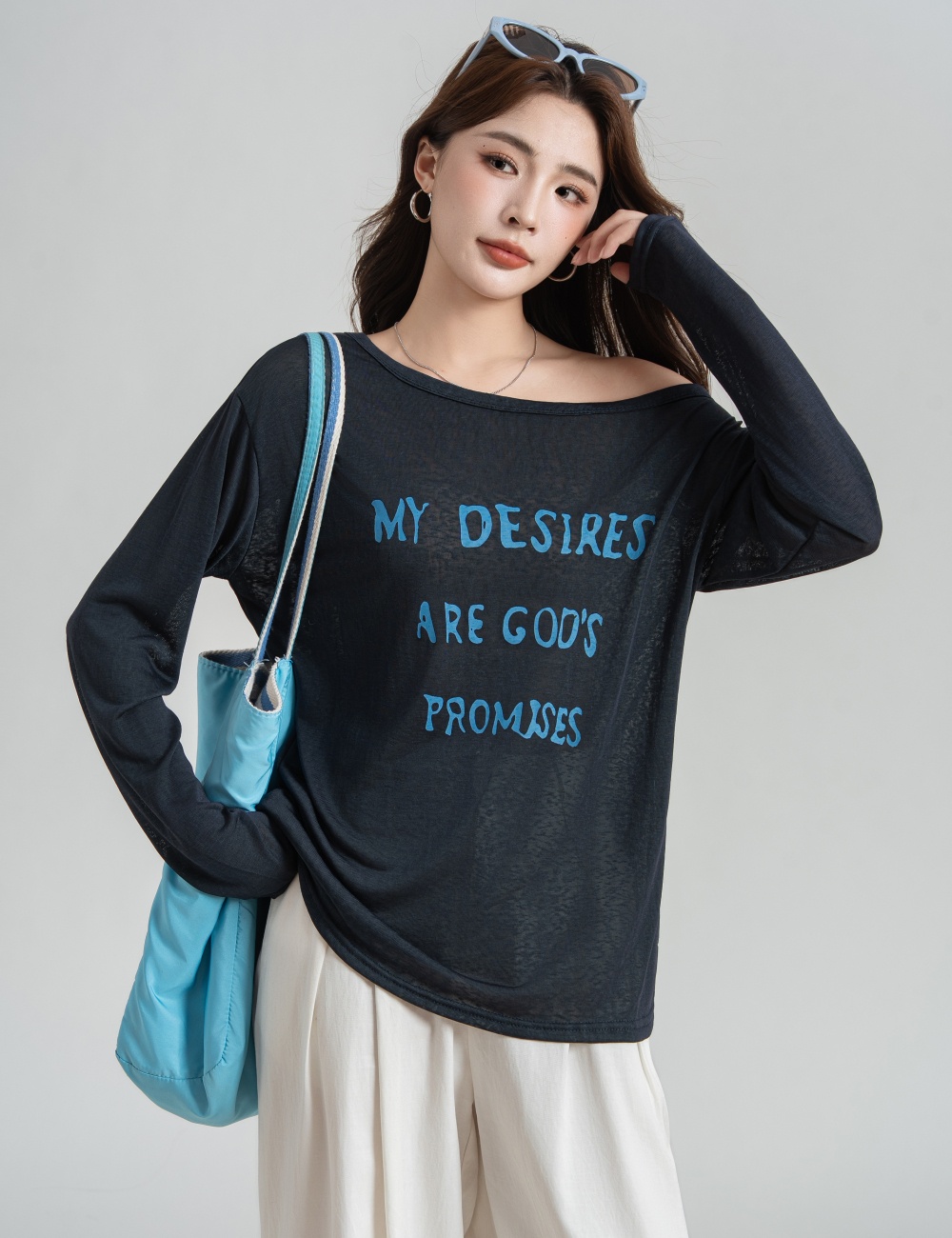 Autumn long sleeve tops slim Casual T-shirt