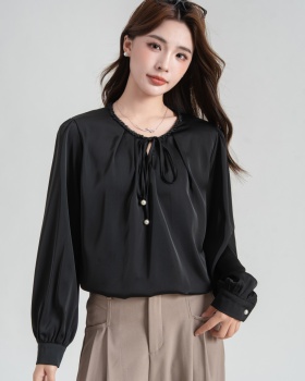 Commuting chiffon shirt autumn long sleeve tops for women