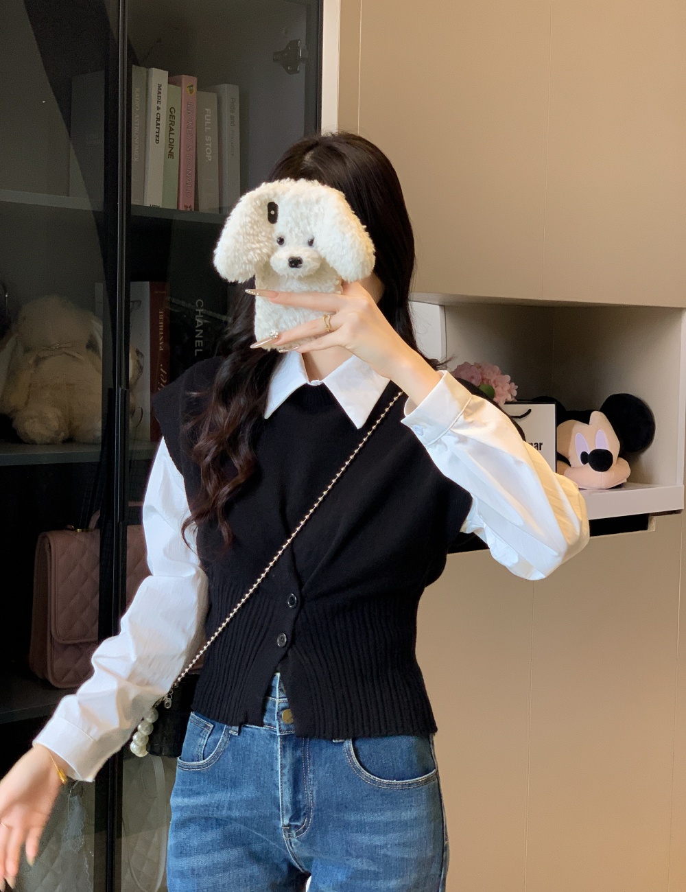 Round neck sleeveless vest slim waistcoat