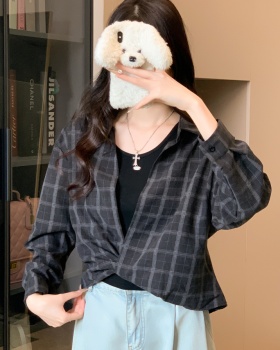 Long sleeve fashion shirt Casual all-match vest 2pcs set