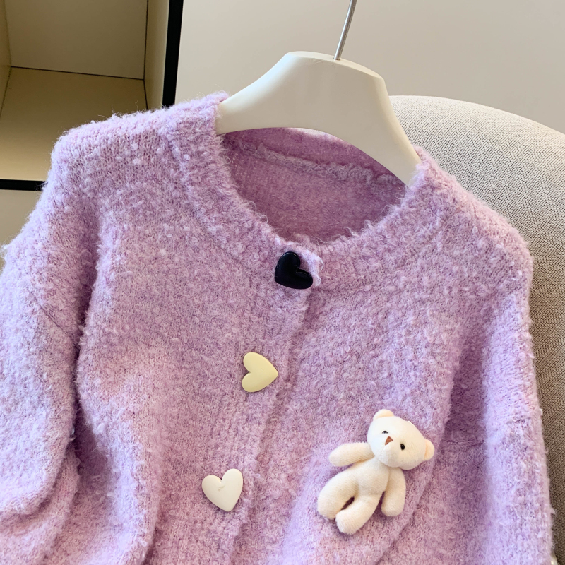 Autumn and winter coat with cubs sweater for women