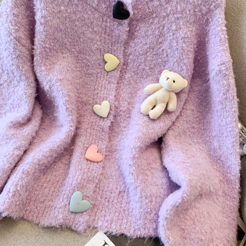 Autumn and winter coat with cubs sweater for women