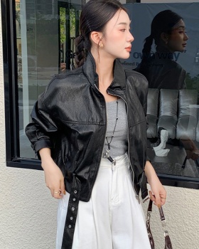 Autumn and winter wallet leather coat