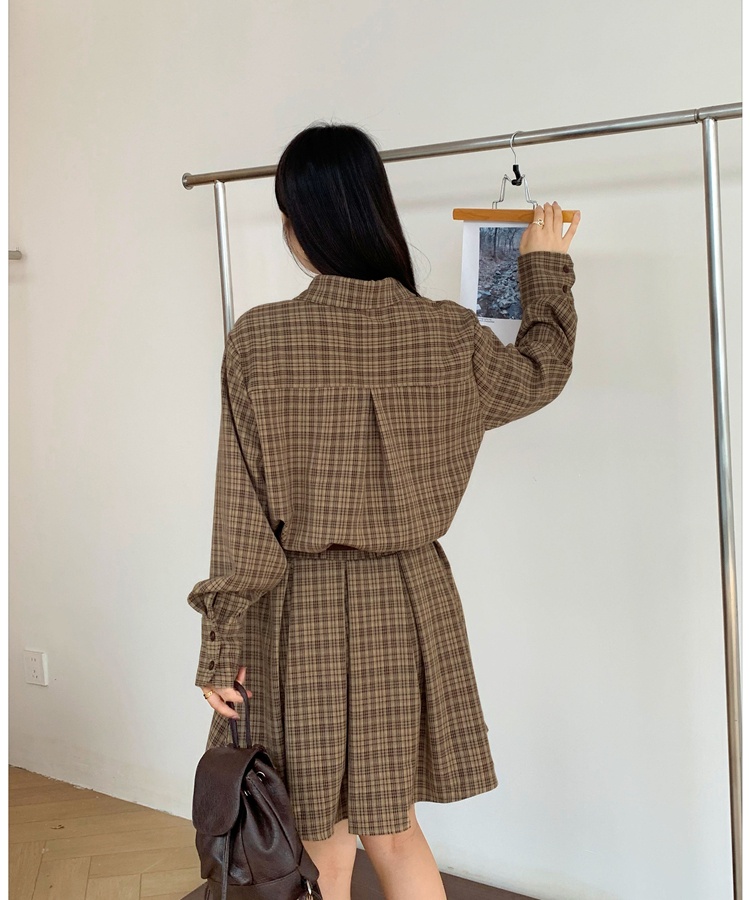 Long sleeve shirt loose dress for women