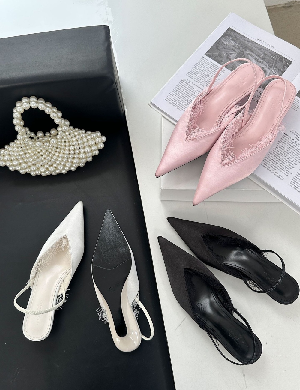 Lace sweet sandals low France style shoes for women